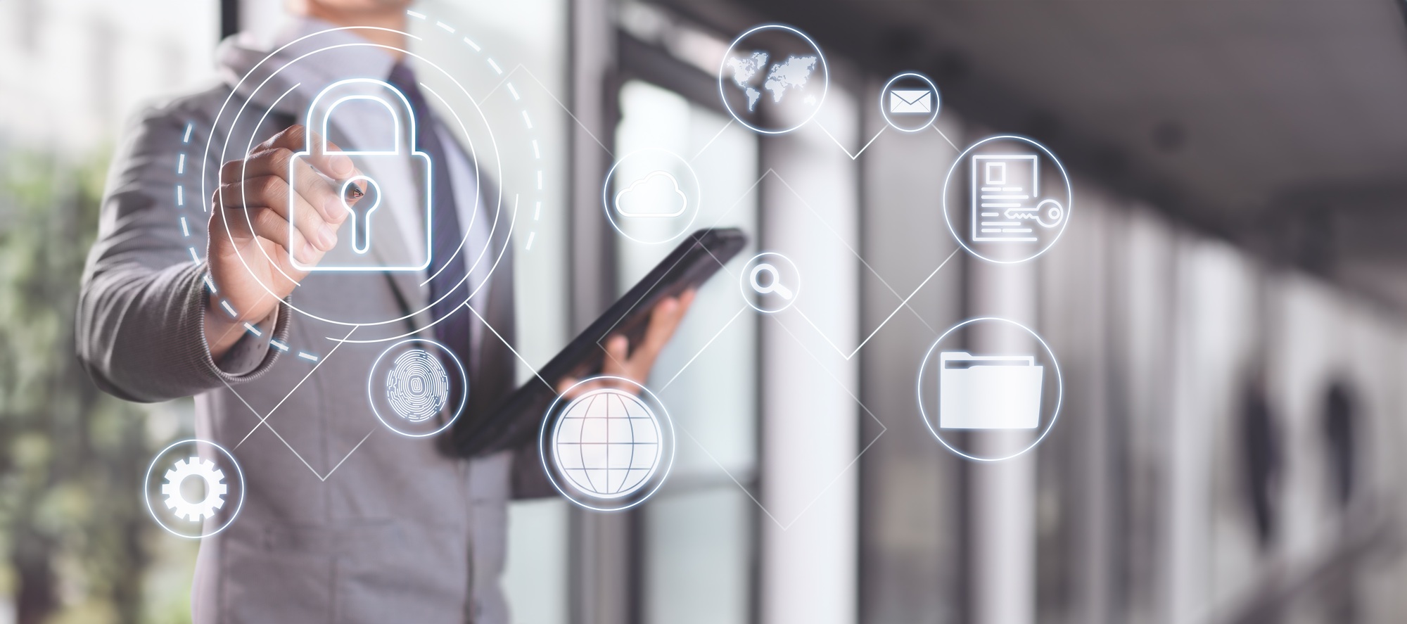 Cybersecurity and enterprise data protection with biometrics and encrypted files.